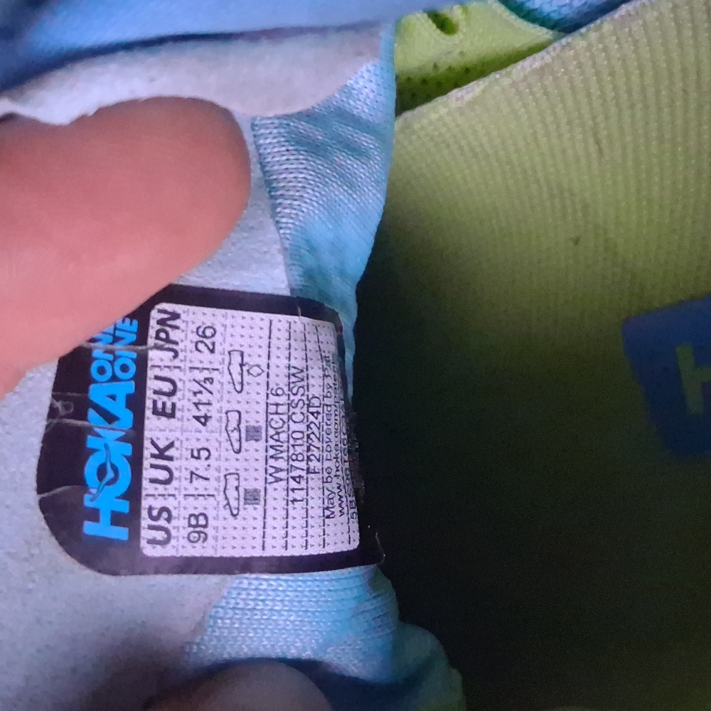 Hoka Mach 6 Size 9 Shoes - Picture 11 of 15